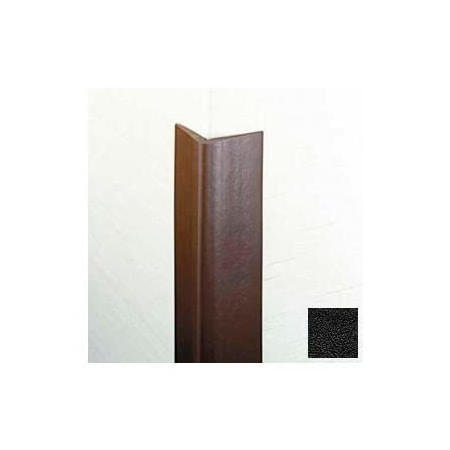 Pawling Flexible Vinyl Corner Guard, 1-3/4" Wings, 1/4" Radius, 8'H, Black, Heavy Duty Flexible Vinyl CG-9-8-1